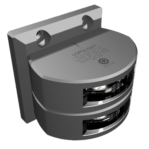 Lopolight - Lopolight Double Stern Light - 2nm - Silver Housing - Vertical Mount