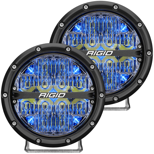 RIGID Industries - RIGID Industries 360-Series 6" LED Off-Road Fog Light Spot Beam w/Blue Backlight - Black Housing