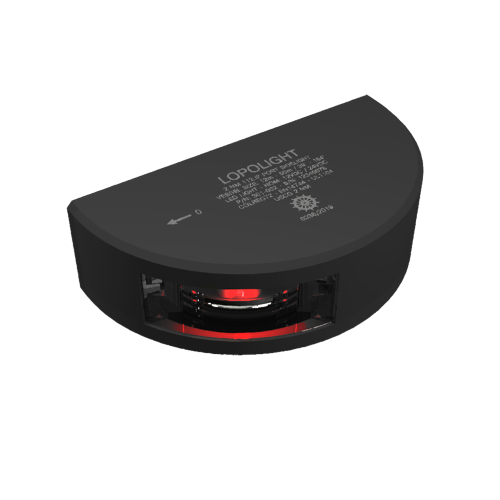 Lopolight - Lopolight Port SideLight - Vertical Mount - Black Housing - 2nm - Red