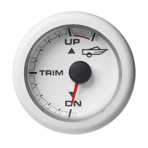 Veratron - Veratron 52MM (2-1/16") OceanLink Engine Trim - Up/Down - White Dial &amp; Bezel