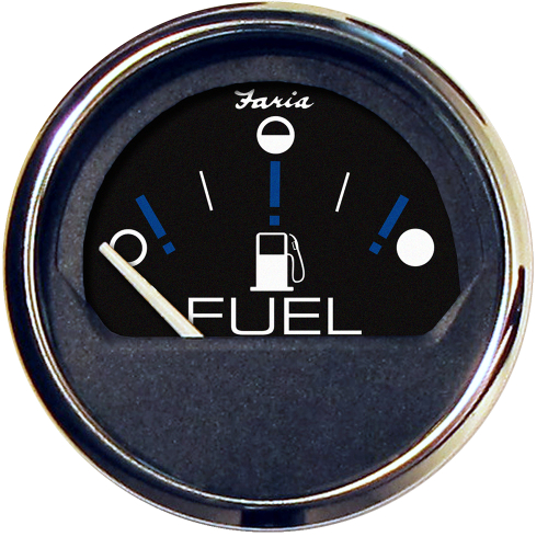 Faria Beede Instruments - Faria Chesapeake Black 2" Fuel Level Gauge (Metric)