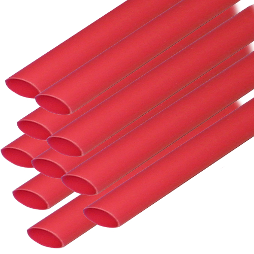 Ancor - Ancor Heat Shrink Tubing 3/16" x 6" - Red - 10 Pieces