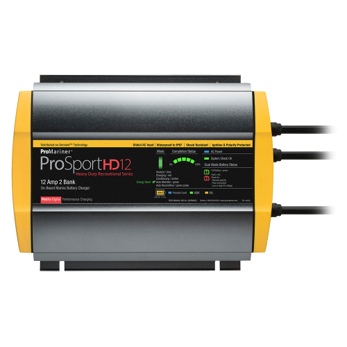 ProMariner - ProMariner ProSportHD 12 Global Gen 4 - 12 Amp - 2 Bank Battery Charger