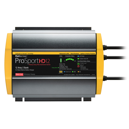 ProMariner - ProMariner ProSportHD 12 Gen 4 - 12 Amp - 2 Bank Battery Charger
