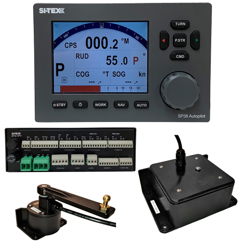 SI-TEX - SI-TEX SP38-2 Autopilot Core Pack Including Flux Gate Compass &amp; Rotary Feedback, No Pump
