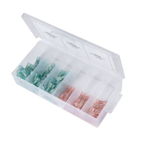 Ancor - Ancor Heat Shrink Universal Speaker Connector Kit f/22-18/16-14 - Assorted 90 Piece