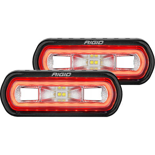RIGID Industries - RIGID Industries SR-L Series Surface Mount Spreader Light - Black Housing - Red Halo