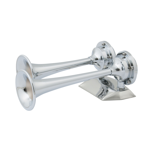 Marinco - Marinco 12V Chrome Plated Dual Trumpet Mini Air Horn