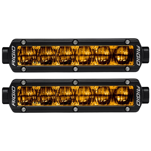 RIGID Industries - RIGID Industries 6" SR-Series SAE Compliant Fog Light - Black w/Yellow Light
