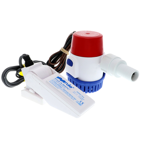 Rule - Rule 500 GPH Standard Bilge Pump Kit w/Float Switch - 12V
