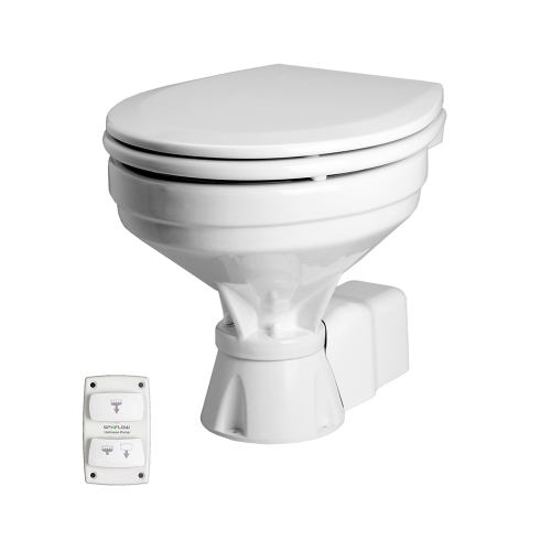 Johnson Pump - Johnson Pump Aqua T Toilet - Electric - Comfort - 12V w/Solenoid