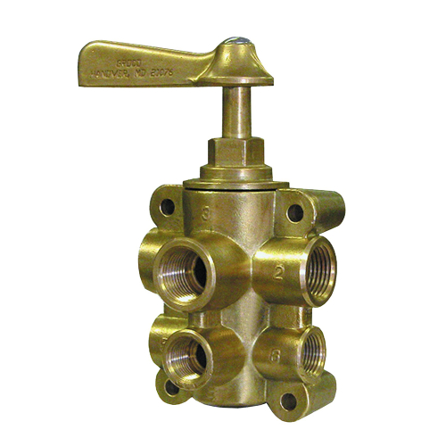 GROCO - GROCO 6-Port NPT Bronze Fuel Valve 1/2" Main - 3/8" Return