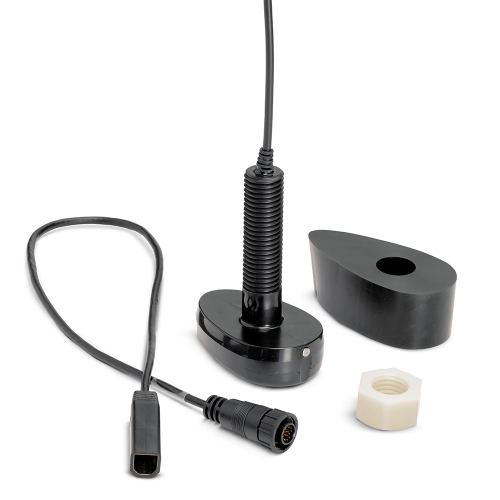Humminbird - Humminbird XPTH-9-HW-T Dual Spectrum CHIRP Plastic Thru-Hull Transducer w/Temp