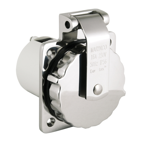 Marinco - Marinco 16A 230V Easy Lock 316 Stainless Steel Inlet