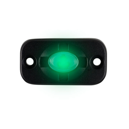HEISE LED Lighting Systems - HEISE Auxiliary Accent Lighting Pod - 1.5" x 3" - Black/Green