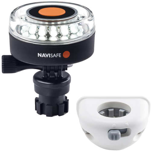 Navisafe - Navisafe Navilight 360&deg; 2NM White w/Navimount Base &amp; Vertical Mount - White