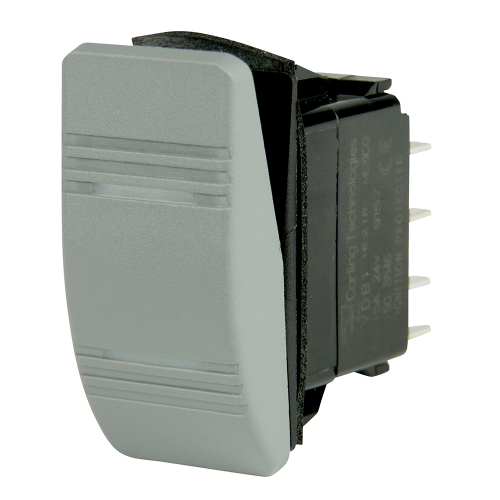 BEP Marine - BEP DPDT Contura Switch - 2-Amber LEDs - Gray - ON/ON