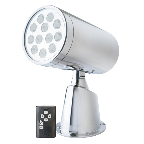 Marinco - Marinco Wireless LED Stainless Steel Spotlight w/Remote