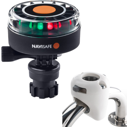 Navisafe - Navisafe Navilight 2NM Tricolor w/Navimount Base &amp; Rail Mount - White