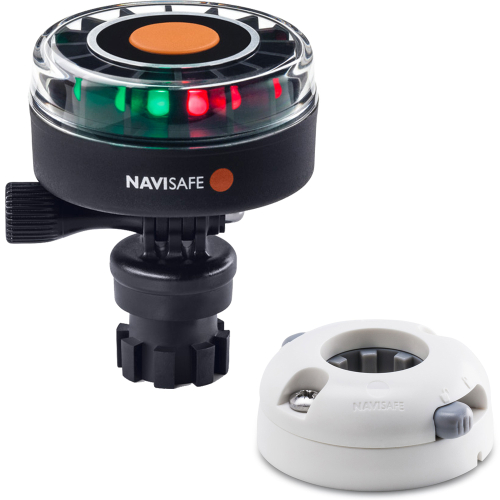 Navisafe - Navisafe Navilight 2NM Tricolor w/Navimount Base &amp; Horizontal Mount - White