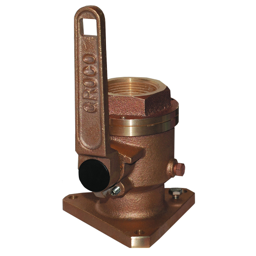 GROCO - GROCO 1-1/2" Bronze Flanged Full Flow Seacock