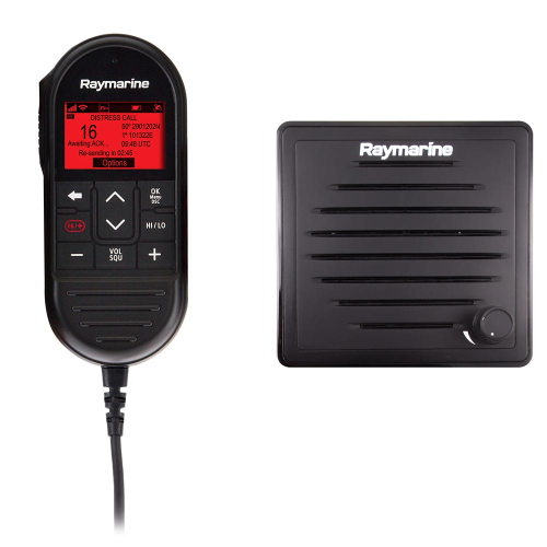 Raymarine - Raymarine Ray90 Wired Second Station Kit w/Passive Speaker, RayMic Wired Handset &amp; RayMic Extension Cable - 10M