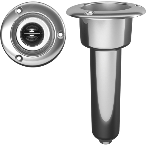 Mate Series - Mate Series Stainless Steel 0&deg; Rod &amp; Cup Holder - Drain - Round Top