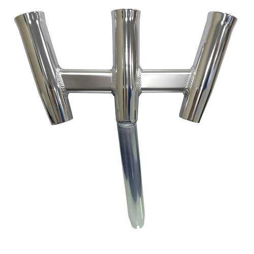 Tigress - Tigress GS Trident Rod Holder - Bent Butt - Polished Aluminum