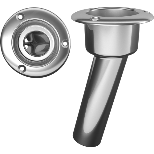 Mate Series - Mate Series Stainless Steel 15&deg; Rod &amp; Cup Holder - Open - Round Top