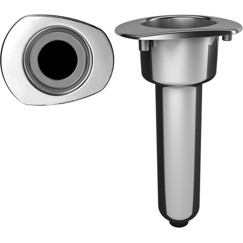 Mate Series - Mate Series Elite Screwless Stainless Steel 0&deg; Rod &amp; Cup Holder - Drain - Oval Top
