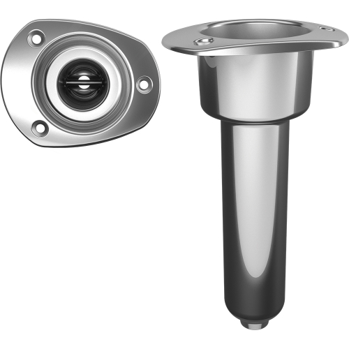 Mate Series - Mate Series Stainless Steel 0&deg; Rod &amp; Cup Holder - Drain - Oval Top