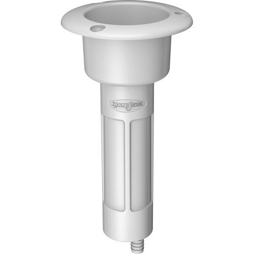 Mate Series - Mate Series Plastic 0&deg; Rod &amp; Cup Holder - Drain - Round Top - White