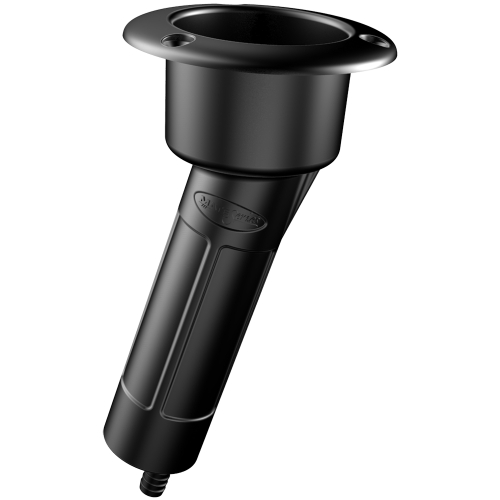 Mate Series - Mate Series Plastic 15&deg; Rod &amp; Cup Holder - Drain - Round Top - Black