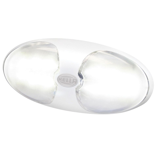 Hella Marine - Hella Marine DuraLED 12 Interior/Exterior Lamp w/Switch - White LED - White Housing