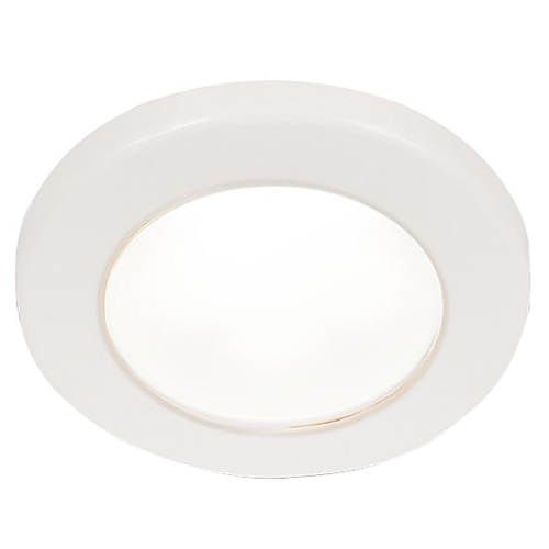 Hella Marine - Hella Marine EuroLED 75 3" Round Screw Mount Down Light - White LED - White Plastic Rim - 12V