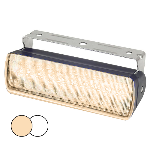 Hella Marine - Hella Marine Sea Hawk XL Dual Color LED Floodlights - Warm White/White LED - Black Housing
