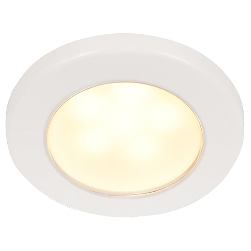 Hella Marine - Hella Marine EuroLED 75 3" Round Screw Mount Down Light - Warm White LED - White Plastic Rim - 12V