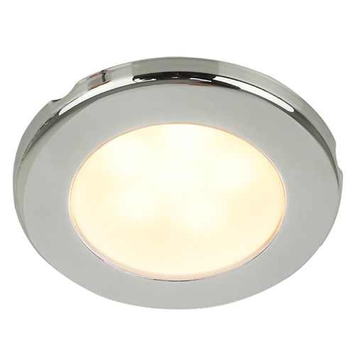 Hella Marine - Hella Marine EuroLED 75 3" Round Screw Mount Down Light - Warm White LED - Stainless Steel Rim - 24V