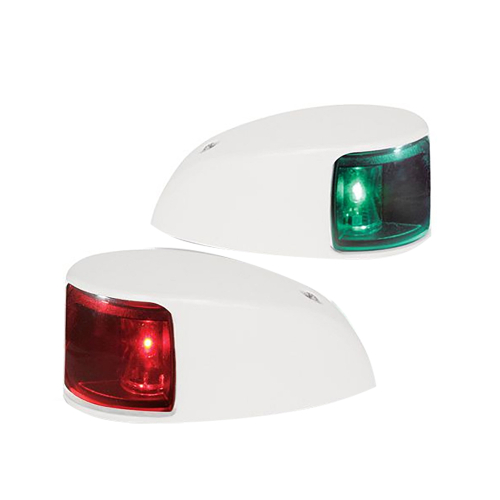Hella Marine - Hella Marine NaviLED Deck Mount Port & Starboard Pair - 2nm - Colored Lens/White Housing