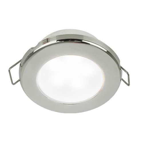 Hella Marine - Hella Marine EuroLED 75 3" Round Spring Mount Down Light - White LED - Stainless Steel Rim - 12V