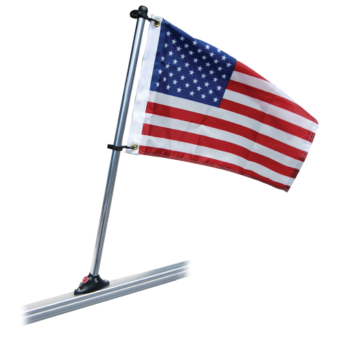 Taylor Made - Taylor Made Pontoon 24" Flag Pole Mount & 12" x 18" US Flag