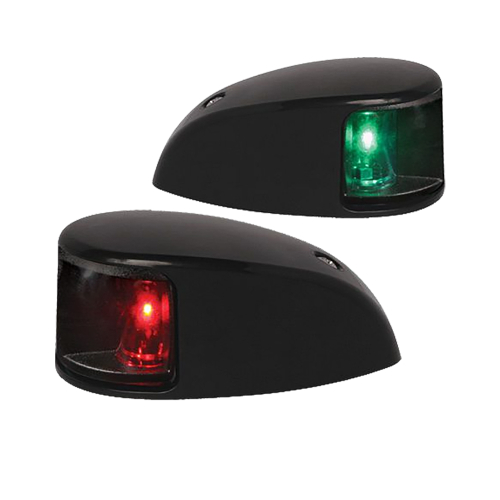 Hella Marine - Hella Marine NaviLED Deck Mount Port & Starboard Pair - 2nm - Clear Lens/Black Housing