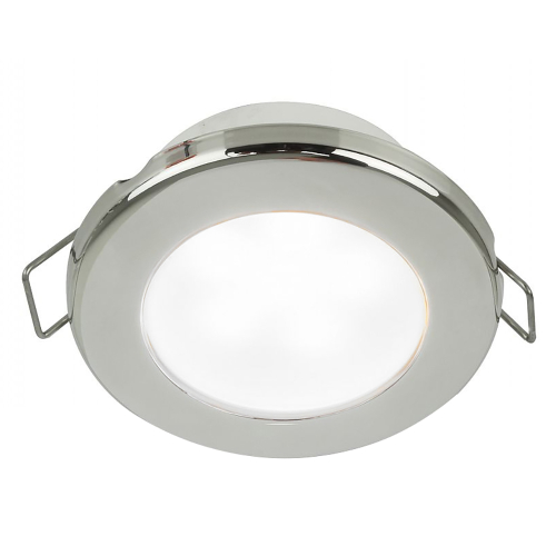 Hella Marine - Hella Marine EuroLED 75 3" Round Spring Mount Down Light - White LED - Stainless Steel Rim - 24V