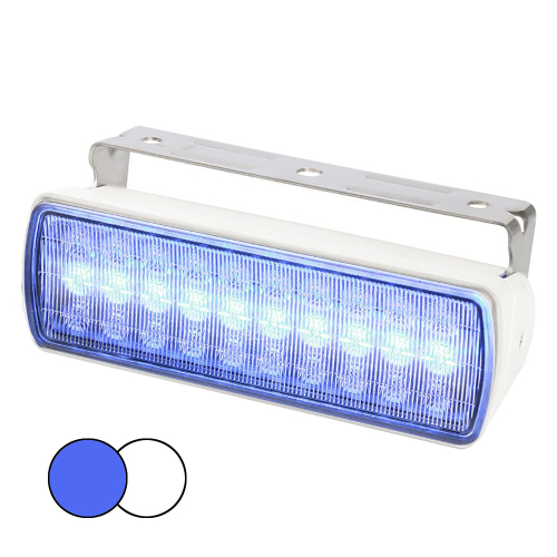 Hella Marine - Hella Marine Sea Hawk XL Dual Color LED FloodLights - Blue/White LED - White Housing