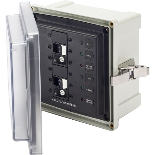 Blue Sea Systems - Blue Sea 3117 SMS Surface Mount System Panel Enclosure - 2 x 120V AC / 30A ELCI Main