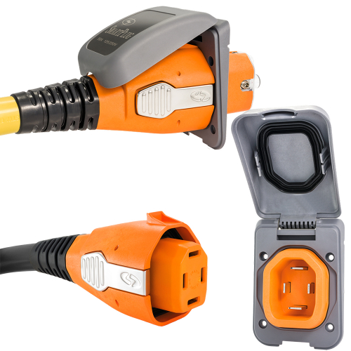 SmartPlug - SmartPlug 50 Amp Non Metallic Gray Inlet &amp; Plug Combo - Boat &amp; RV