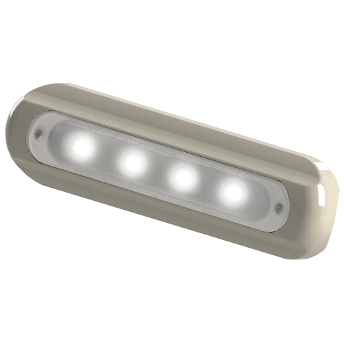 TACO Marine - TACO 4-LED Deck Light - Flat Mount - White Housing