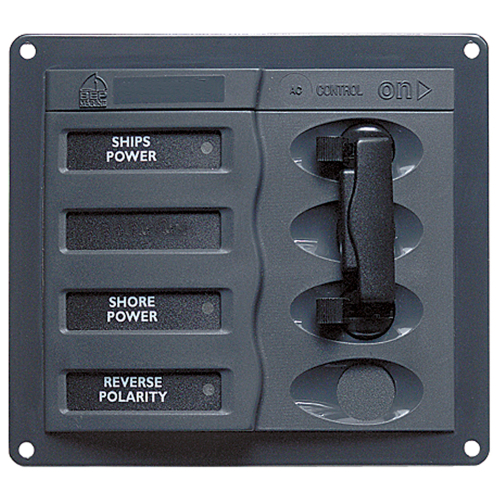 BEP Marine - BEP AC Circuit Breaker Panel without Meters, 2DP AC230V Stainless Steel