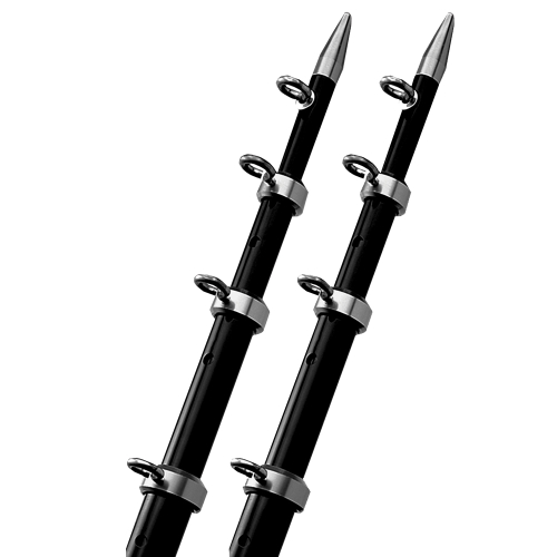 TACO Marine - TACO 15' Black/Silver Outrigger Poles - 1-1/8" Diameter