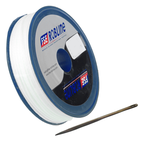 Robline - Robline Waxed Tackle Yarn Whipping Twine Kit w/Needle - White - 0.8mm x 40M